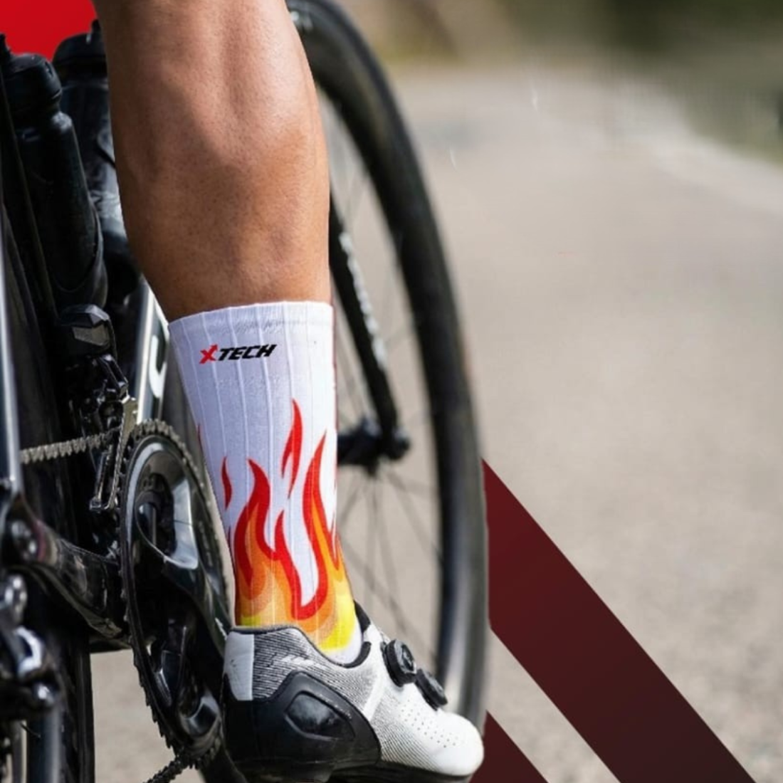 CALZE X-TECH CRONO 19 - Bianco